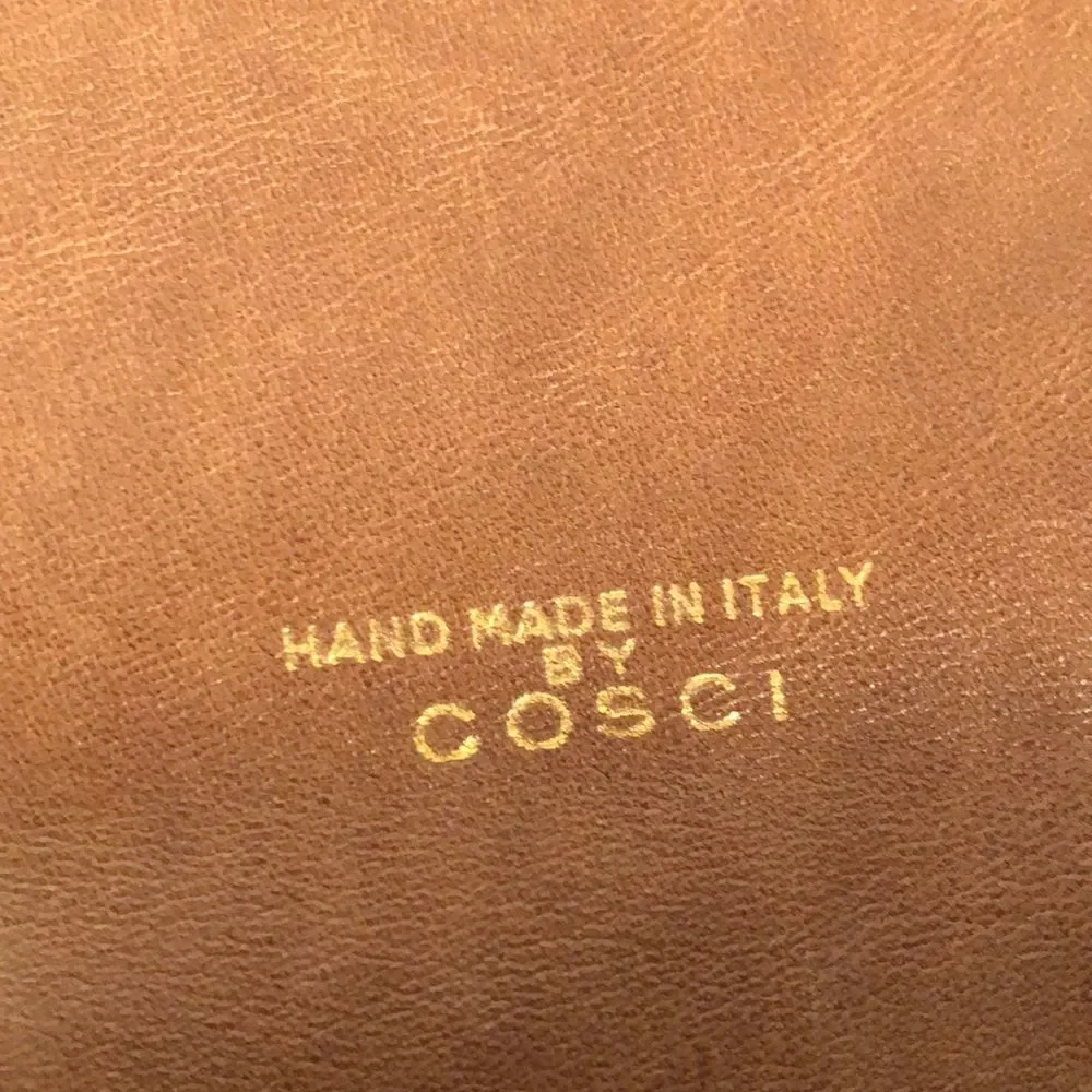 EUC Vintage Italian Cosci Leather LG Clutch Bag